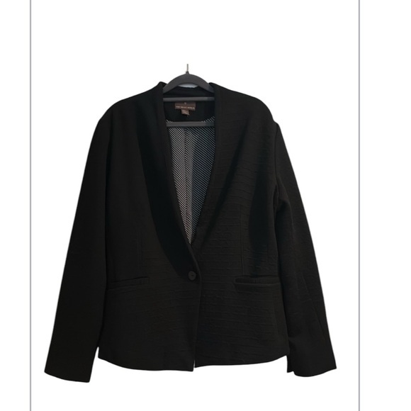 Fenn Wright Mason Black Textured Women’s One Button Blazer Size XL - Picture 1 of 14